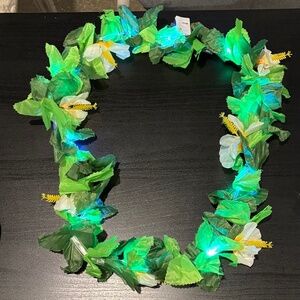 New Green and white leis (lights up) set of 6